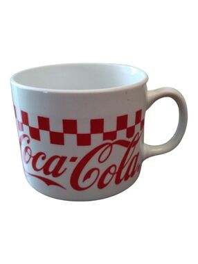 Coca-Cola Vintage Mug Cup Soup 1996 Gibson 90s Checkerboard